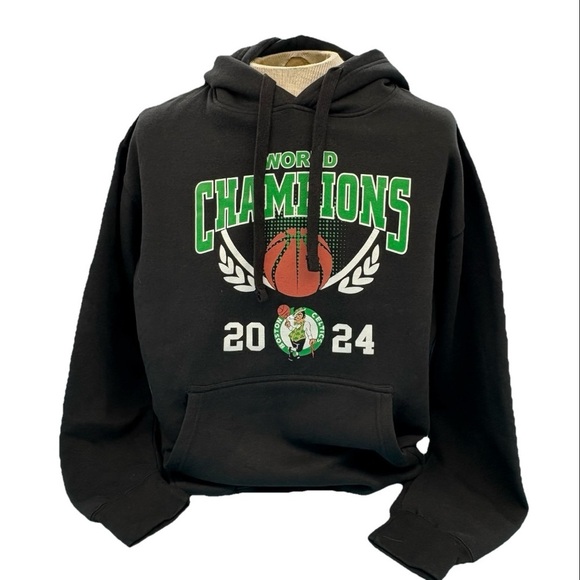 Boston Celtics “World Champions 2024” Black Hoodie Men’s Size Large - Picture 1 of 13